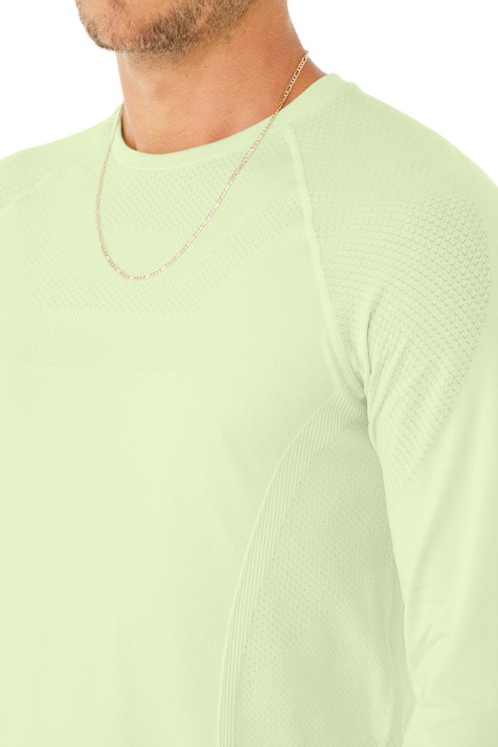 Long Sleeve Alo Yoga Amplify Seamless Hombre Verdes | 541097VPX