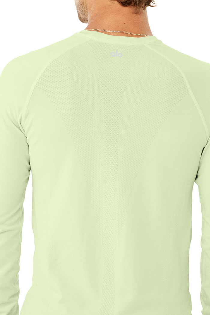 Long Sleeve Alo Yoga Amplify Seamless Hombre Verdes | 541097VPX