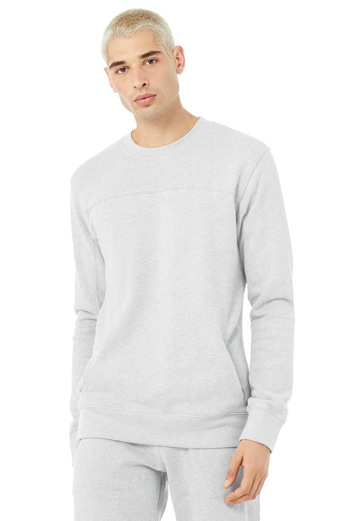 Long Sleeve Alo Yoga Base Sweatshirt Hombre Grises | 435278JNL