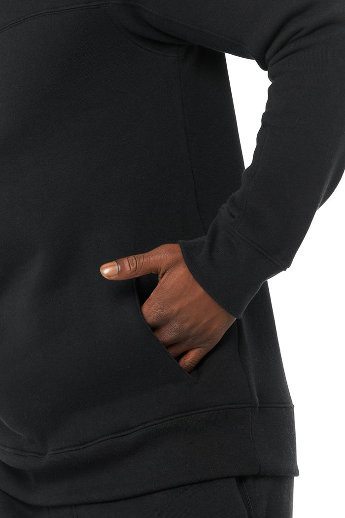 Long Sleeve Alo Yoga Base Sweatshirt Hombre Negros | 931507WEF