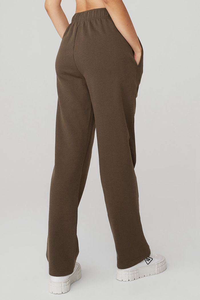 Pantalones Alo Yoga Accolade Straight Leg Sweat Mujer Negros | 241085YDG