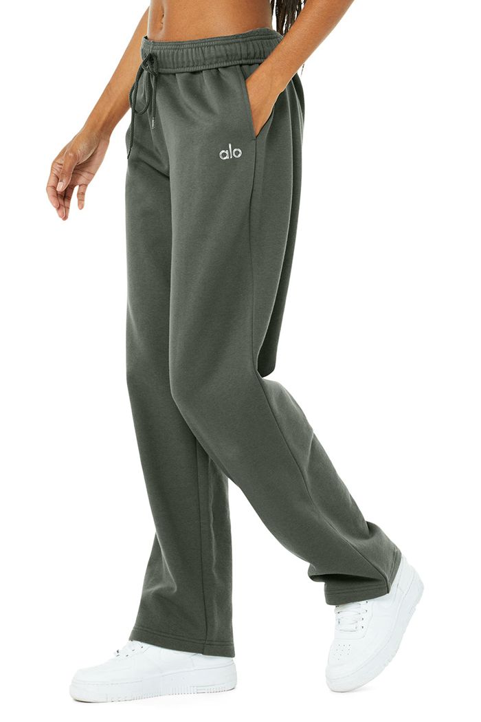 Pantalones Alo Yoga Accolade Straight Leg Sweat Mujer Verdes Oscuro | 426389LSF