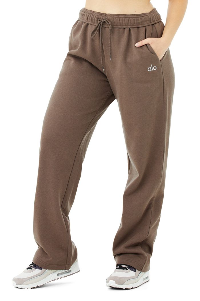 Pantalones Alo Yoga Accolade Straight Leg Sweat Mujer Marrom | 502174WLR