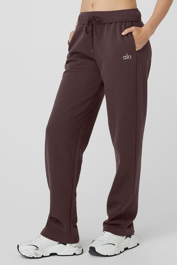 Pantalones Alo Yoga Accolade Straight Leg Sweat Mujer Negros | 732465YMF