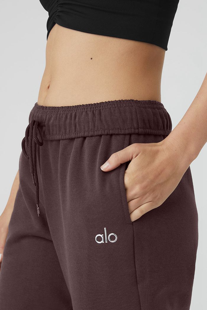 Pantalones Alo Yoga Accolade Straight Leg Sweat Mujer Negros | 732465YMF