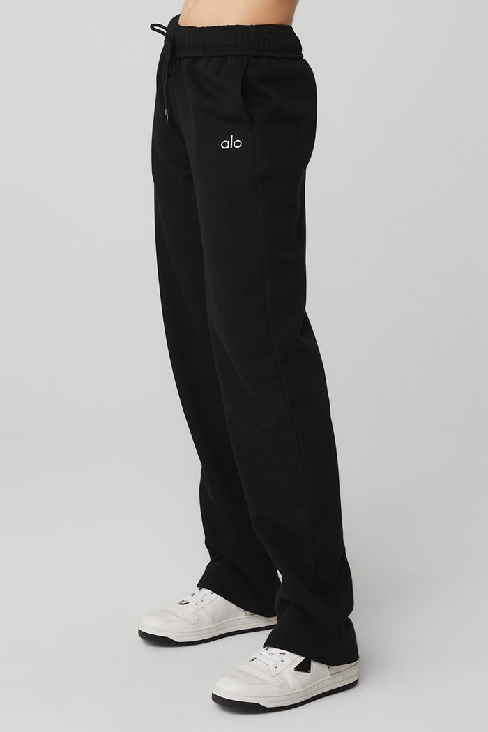 Pantalones Alo Yoga Accolade Straight Leg Sweat Mujer Negros | 931748LZG