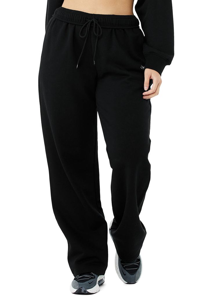 Pantalones Alo Yoga Accolade Straight Leg Sweat Mujer Negros | 931748LZG