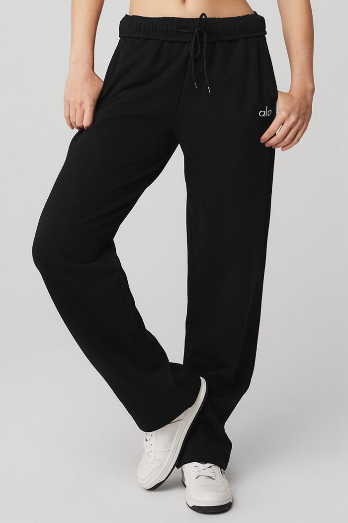 Pantalones Alo Yoga Accolade Straight Leg Sweat Mujer Negros | 931748LZG