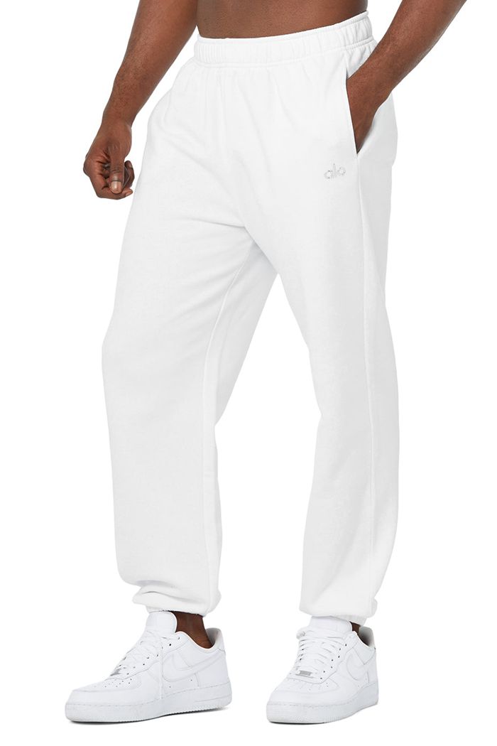 Pantalones Alo Yoga Accolade Sweat Hombre Blancos | 215973CYM