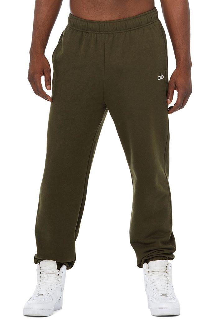 Pantalones Alo Yoga Accolade Sweat Hombre Verde Oliva Oscuro | 960487GSW