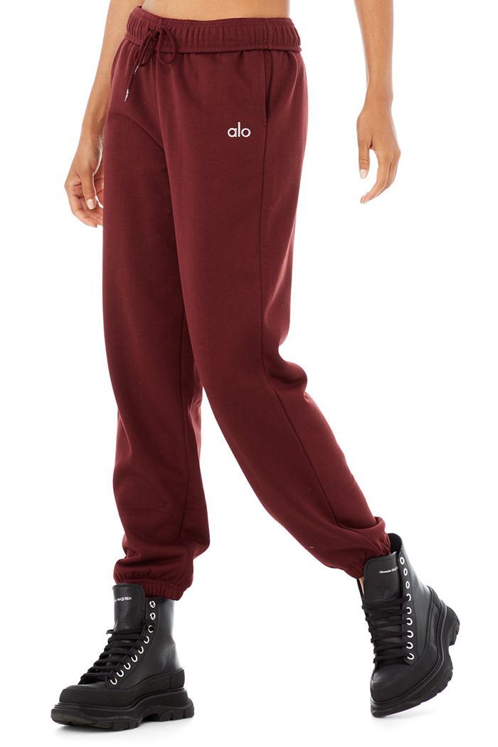 Pantalones Alo Yoga Accolade Sweat Mujer Rojos | 148069CHU