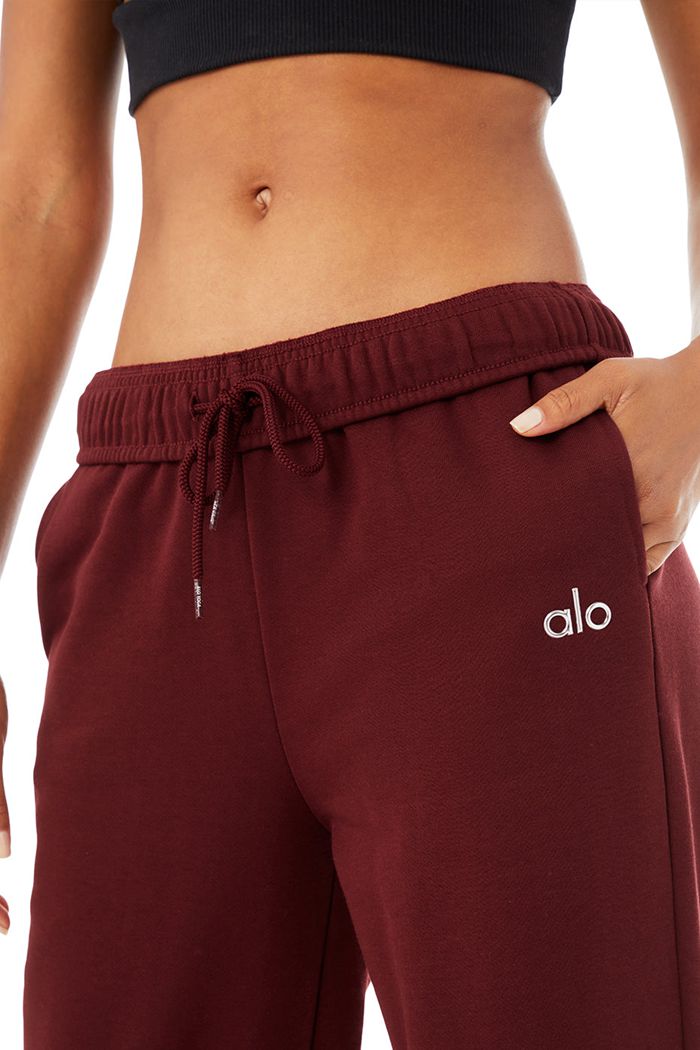 Pantalones Alo Yoga Accolade Sweat Mujer Rojos | 148069CHU