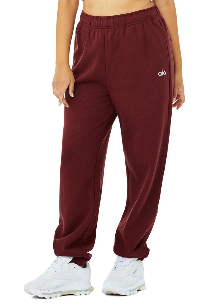 Pantalones Alo Yoga Accolade Sweat Mujer Rojos | 148069CHU