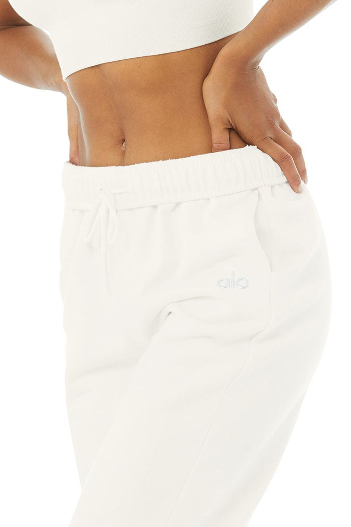 Pantalones Alo Yoga Accolade Sweat Mujer Blancos | 302761ELM