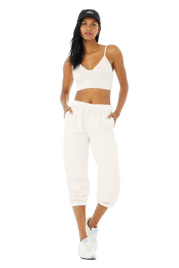 Pantalones Alo Yoga Accolade Sweat Mujer Blancos | 302761ELM