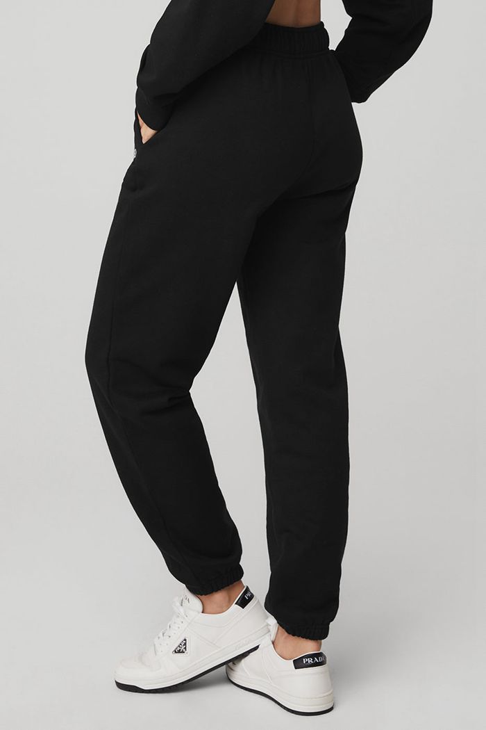 Pantalones Alo Yoga Accolade Sweat Mujer Negros | 471569MSR