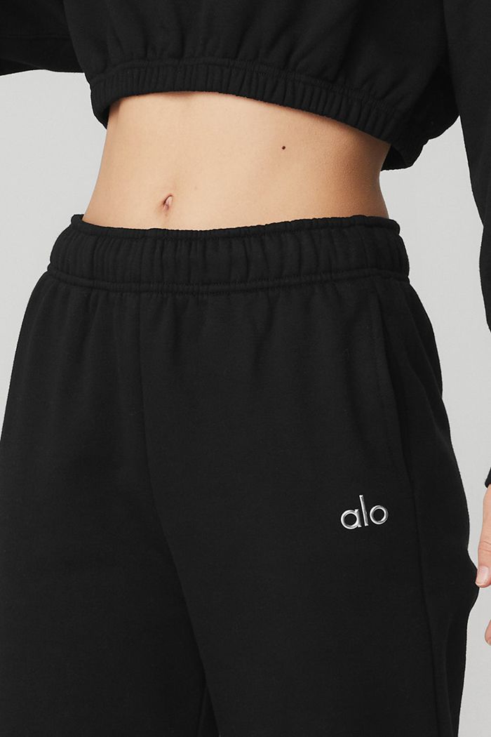 Pantalones Alo Yoga Accolade Sweat Mujer Negros | 471569MSR