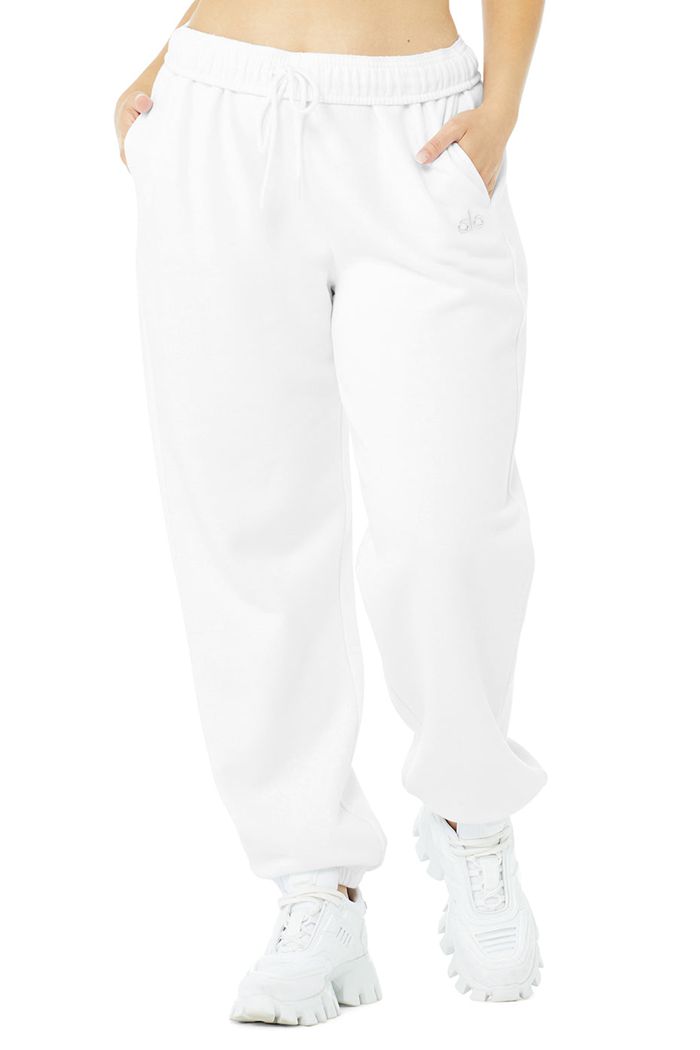 Pantalones Alo Yoga Accolade Sweat Mujer Blancos | 584197JBR