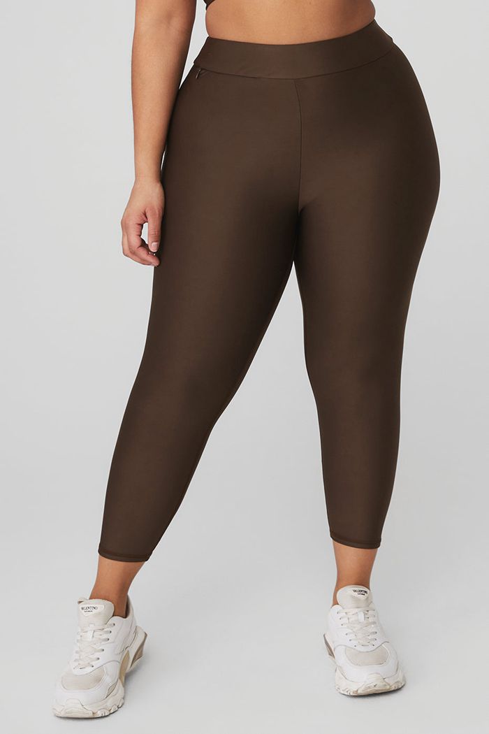 Pantalones Alo Yoga Airlift High-Cintura Conceal-Zip Capri Mujer Negros | 941382MFD