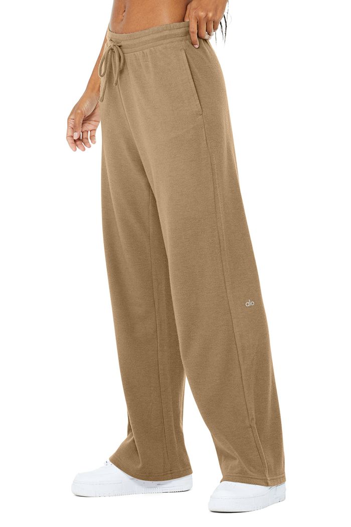 Pantalones Alo Yoga Alolux High-Cintura Soho Anchos Leg Mujer Marrom | 237869QTZ