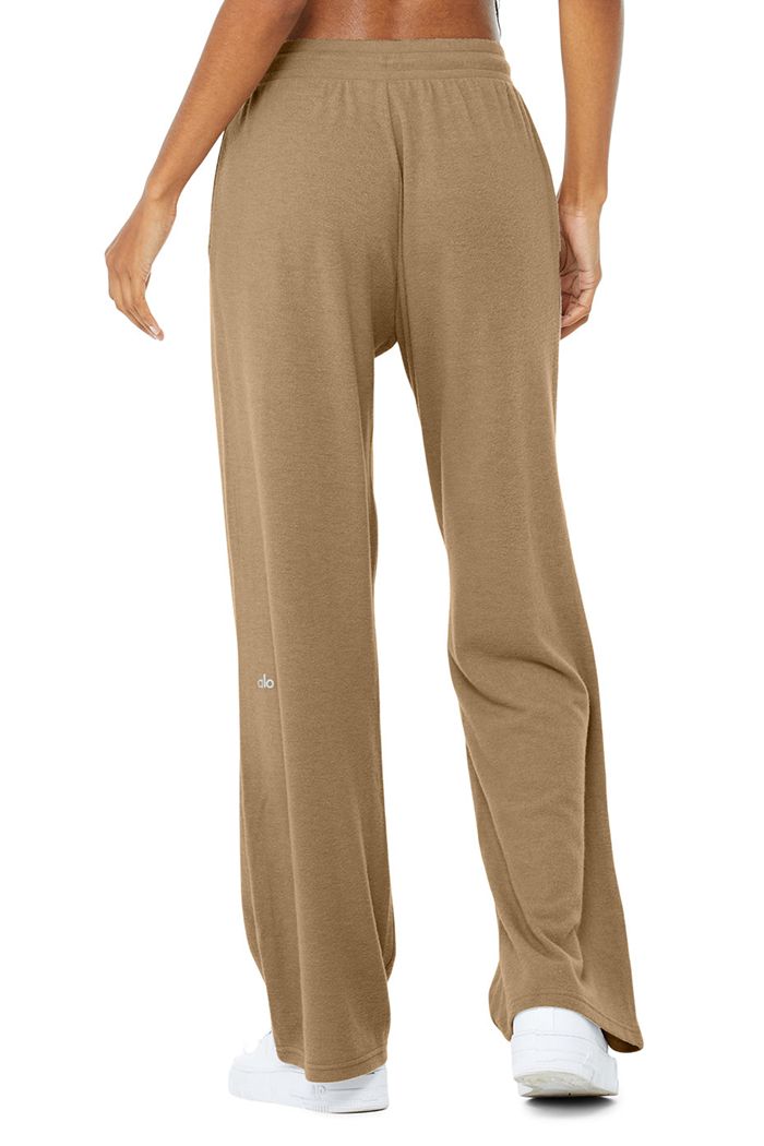 Pantalones Alo Yoga Alolux High-Cintura Soho Anchos Leg Mujer Marrom | 237869QTZ