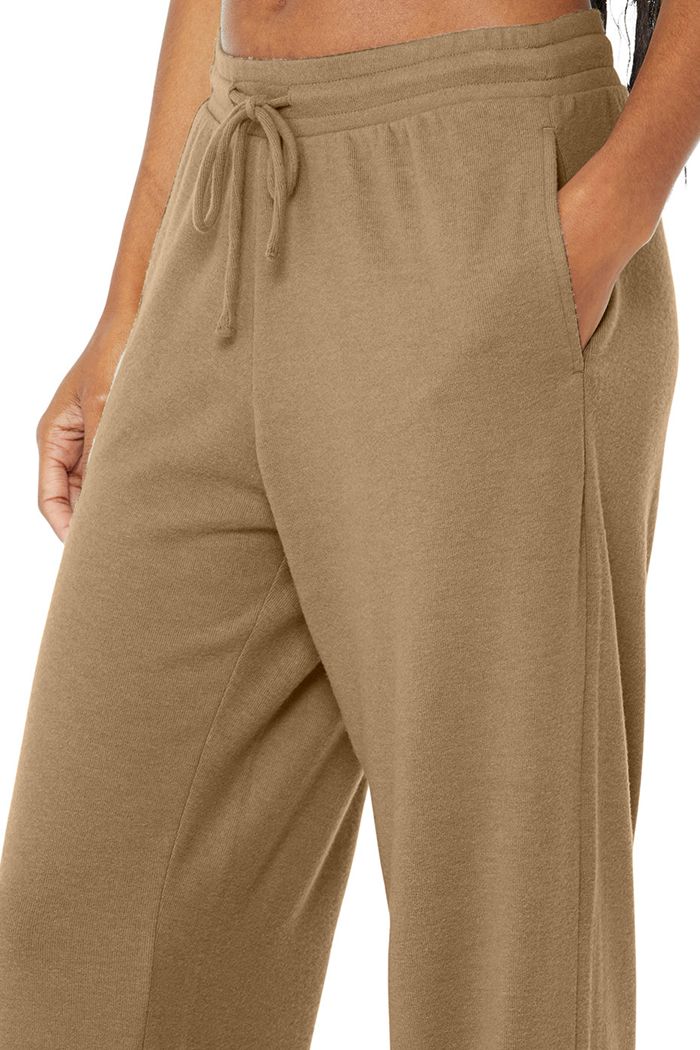 Pantalones Alo Yoga Alolux High-Cintura Soho Anchos Leg Mujer Marrom | 237869QTZ