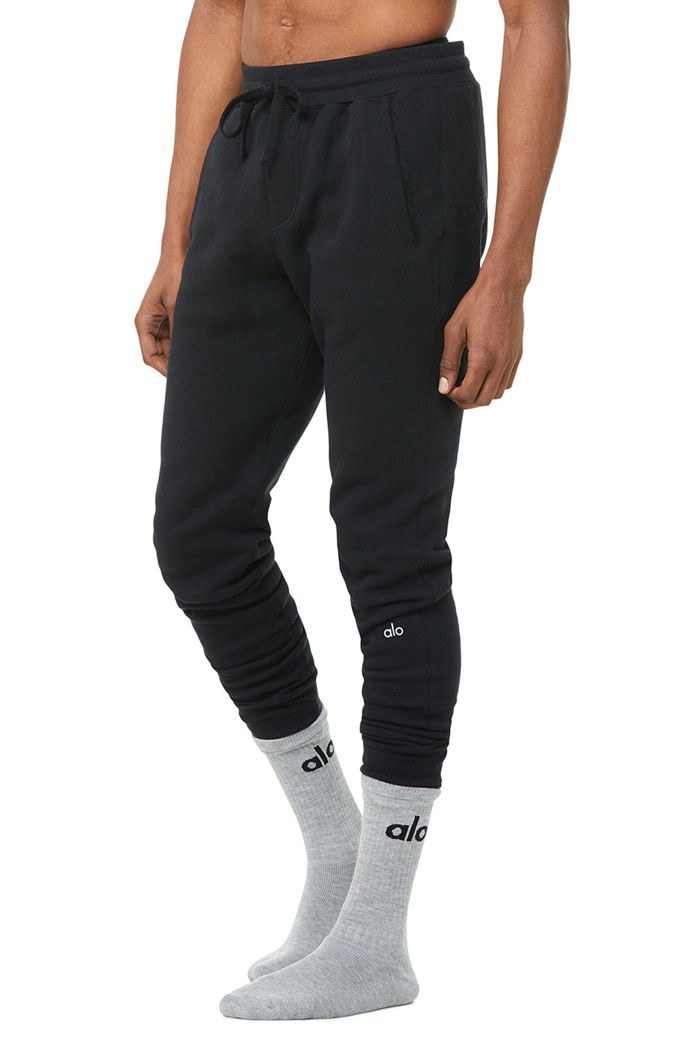 Pantalones Alo Yoga Base Sweat Hombre Negros | 135426IMN