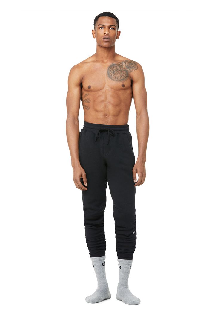 Pantalones Alo Yoga Base Sweat Hombre Negros | 135426IMN