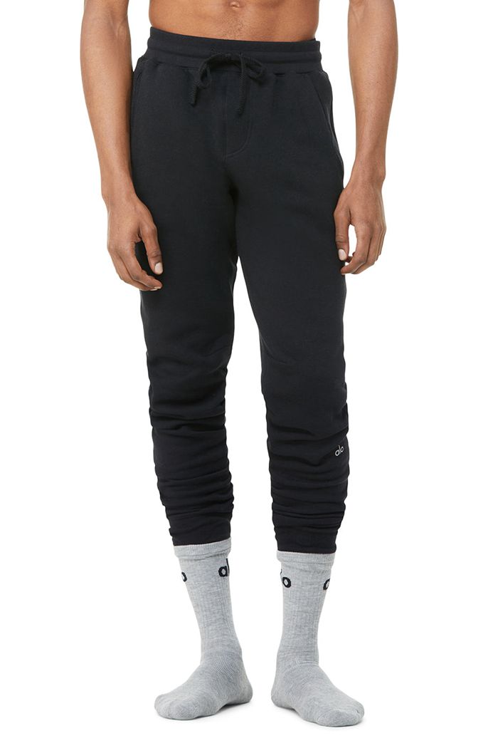 Pantalones Alo Yoga Base Sweat Hombre Negros | 135426IMN