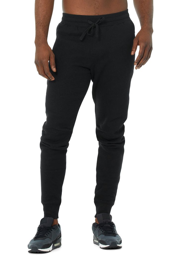 Pantalones Alo Yoga Baseline Sweat Hombre Negros | 023759KUC