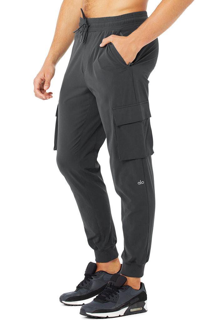 Pantalones Alo Yoga Cargo Division Field Hombre Grises Oscuro | 214875HID