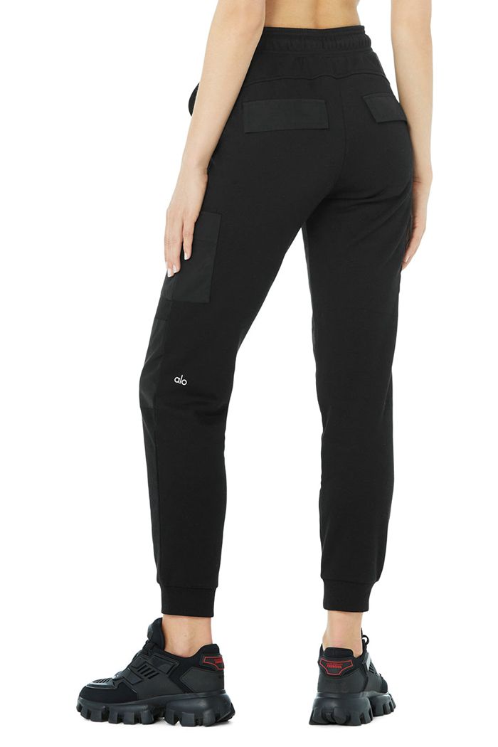 Pantalones Alo Yoga Cargo Jogger Mujer Negros | 695324HEC