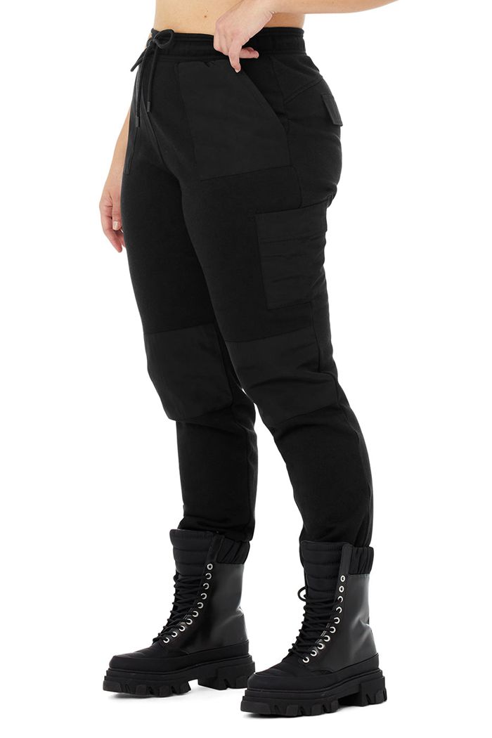 Pantalones Alo Yoga Cargo Jogger Mujer Negros | 695324HEC