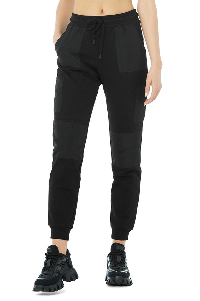 Pantalones Alo Yoga Cargo Jogger Mujer Negros | 695324HEC