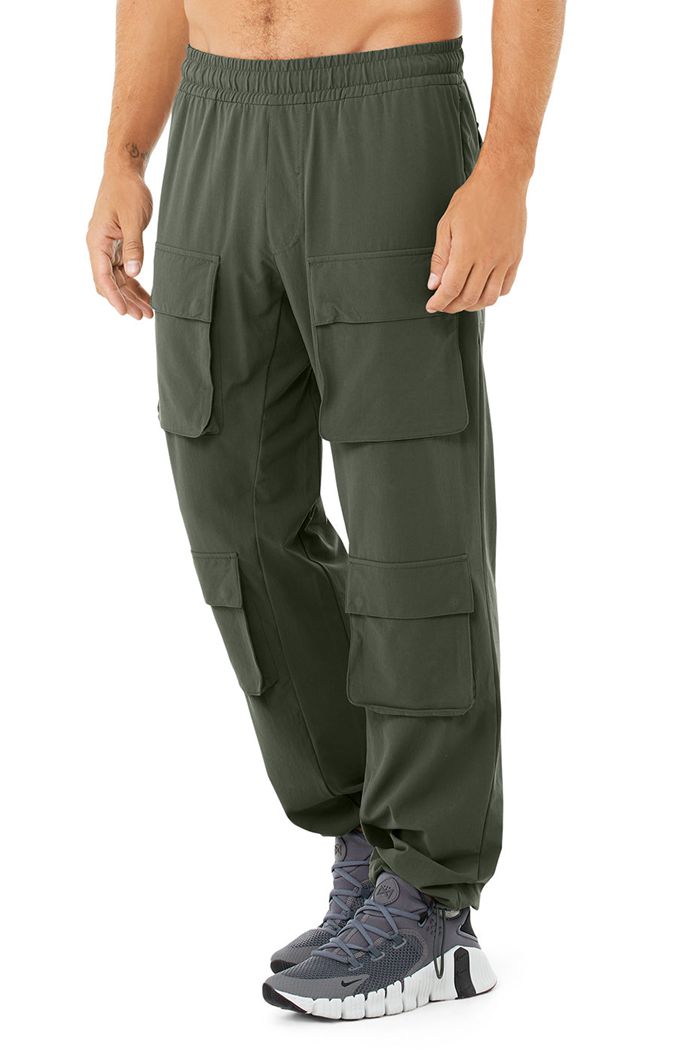 Pantalones Alo Yoga Cargo Venture Hombre Verdes Oscuro | 250814TVZ