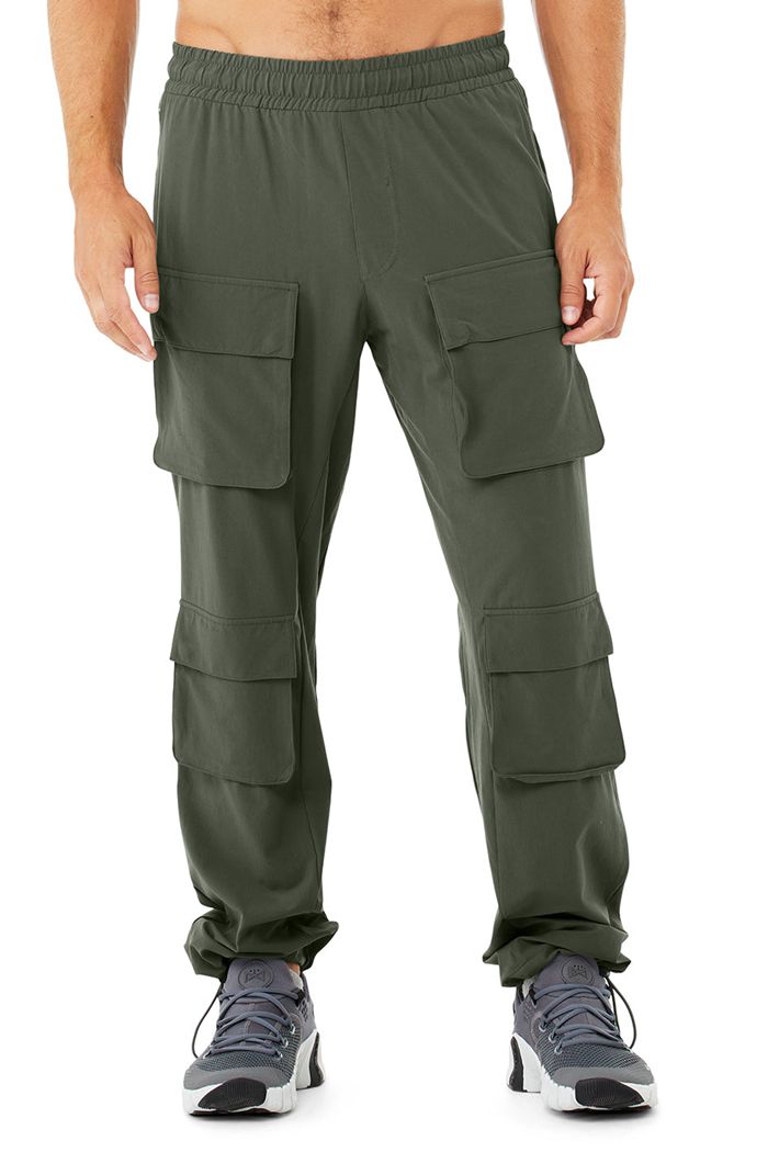 Pantalones Alo Yoga Cargo Venture Hombre Verdes Oscuro | 250814TVZ