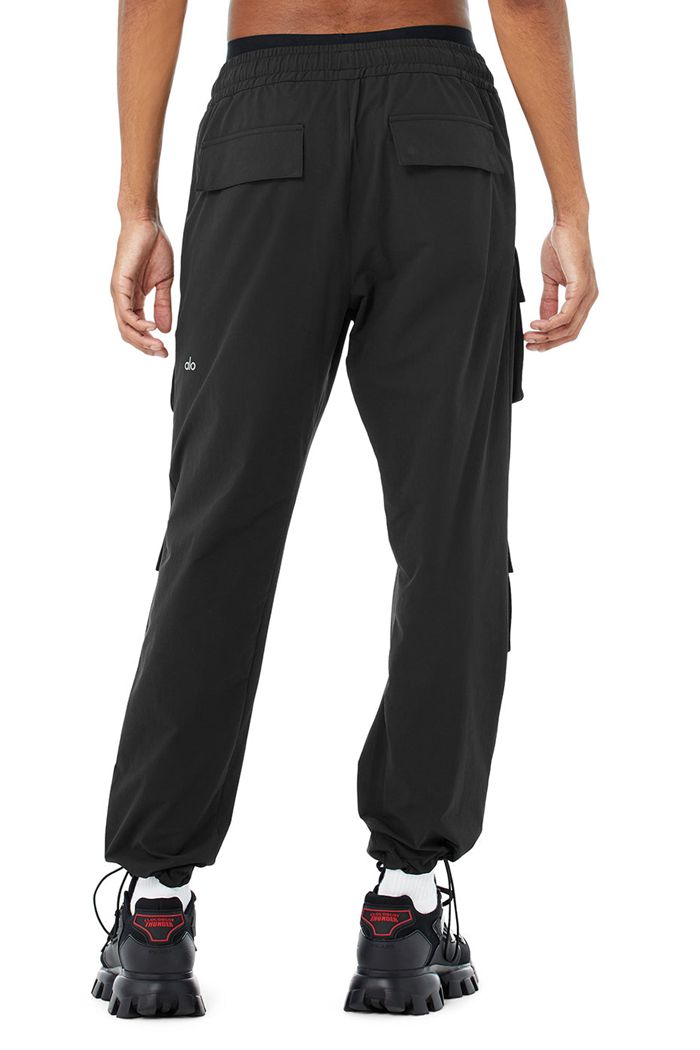 Pantalones Alo Yoga Cargo Venture Hombre Negros | 513068IOW