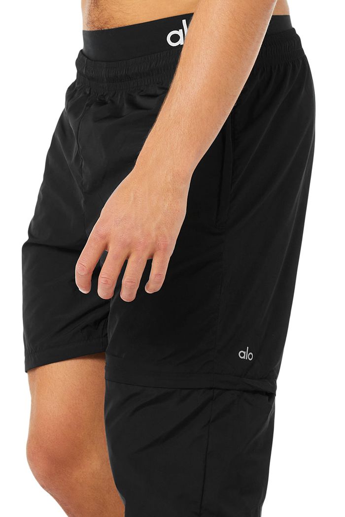 Pantalones Alo Yoga Convertible Pista Hombre Negros | 239041EBQ