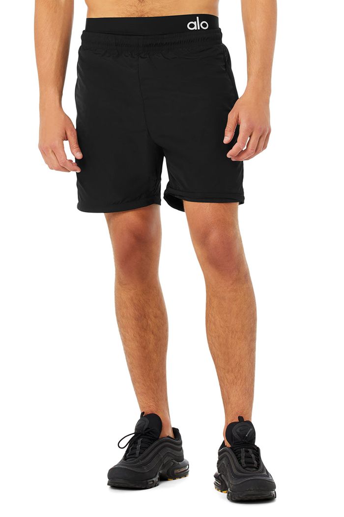 Pantalones Alo Yoga Convertible Pista Hombre Negros | 239041EBQ