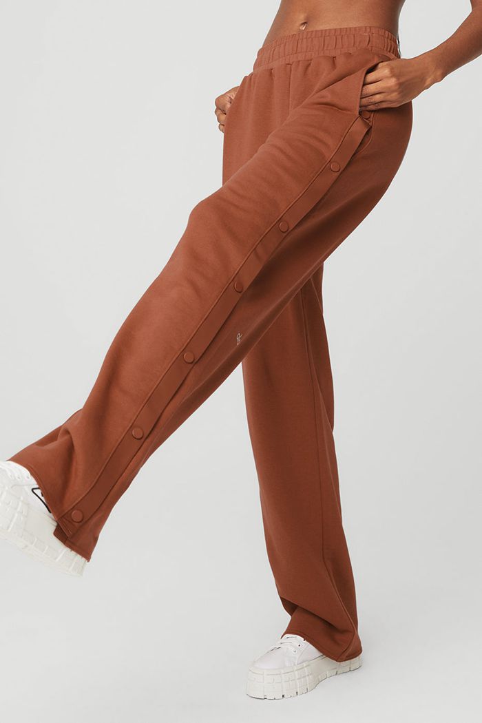 Pantalones Alo Yoga Courtside Tearaway Snap Mujer Rojos | 314056KPA