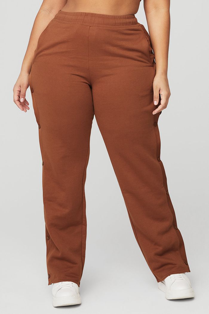 Pantalones Alo Yoga Courtside Tearaway Snap Mujer Rojos | 314056KPA