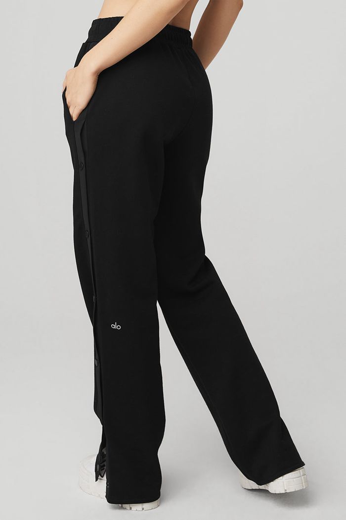 Pantalones Alo Yoga Courtside Tearaway Snap Mujer Negros | 529167TUK