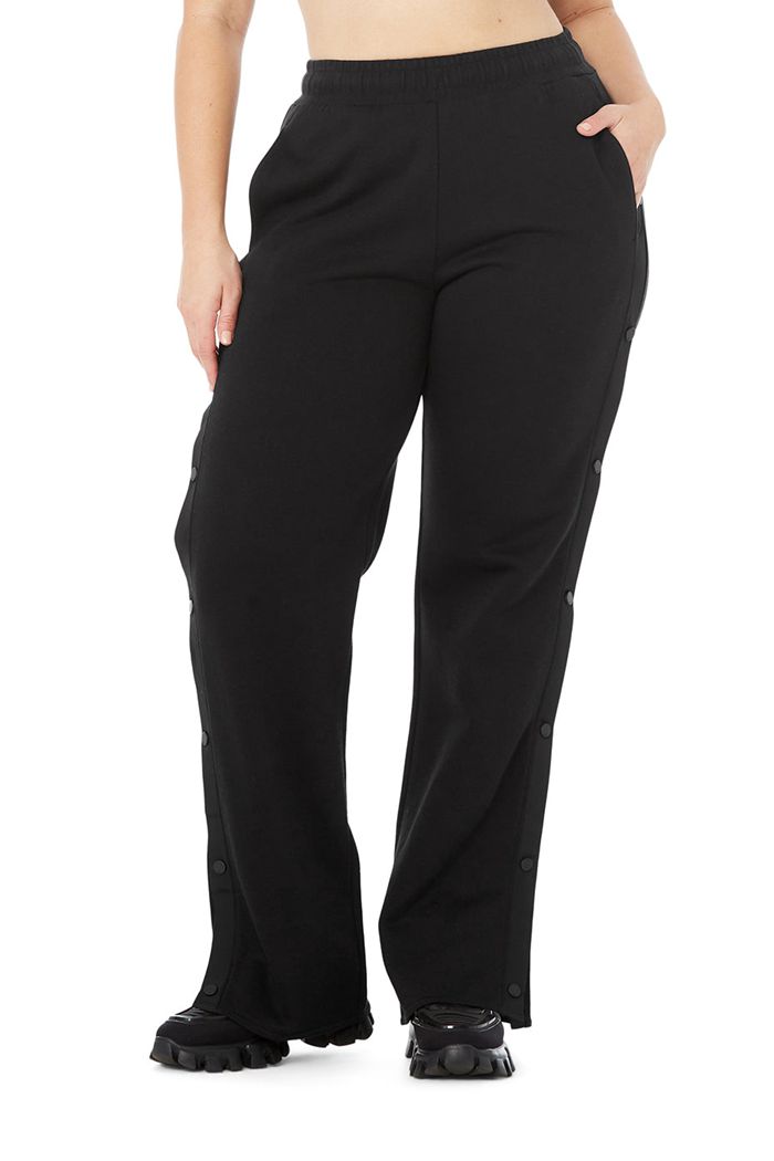 Pantalones Alo Yoga Courtside Tearaway Snap Mujer Negros | 529167TUK