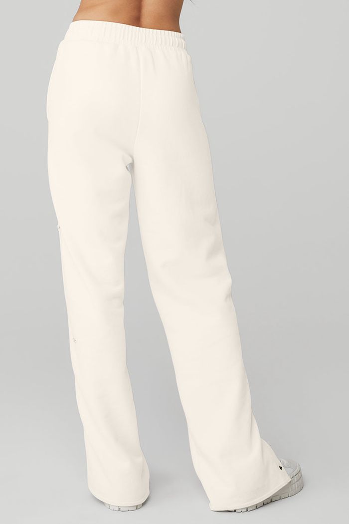 Pantalones Alo Yoga Courtside Tearaway Snap Mujer Blancos | 849015PRX