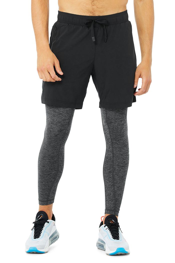 Pantalones Alo Yoga Estabilidade 2-In-1 Hombre Negros Grises | 845071UFV