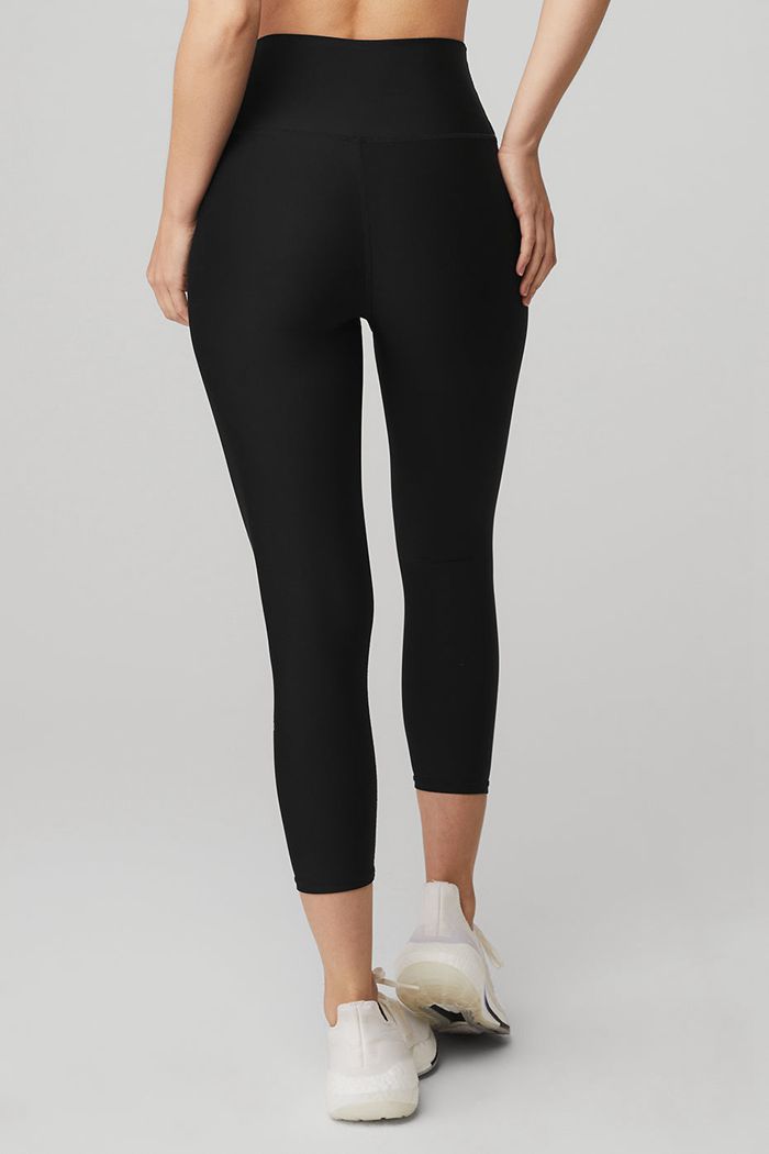 Pantalones Alo Yoga High-Cintura Airlift Capri Mujer Negros | 614279PLK