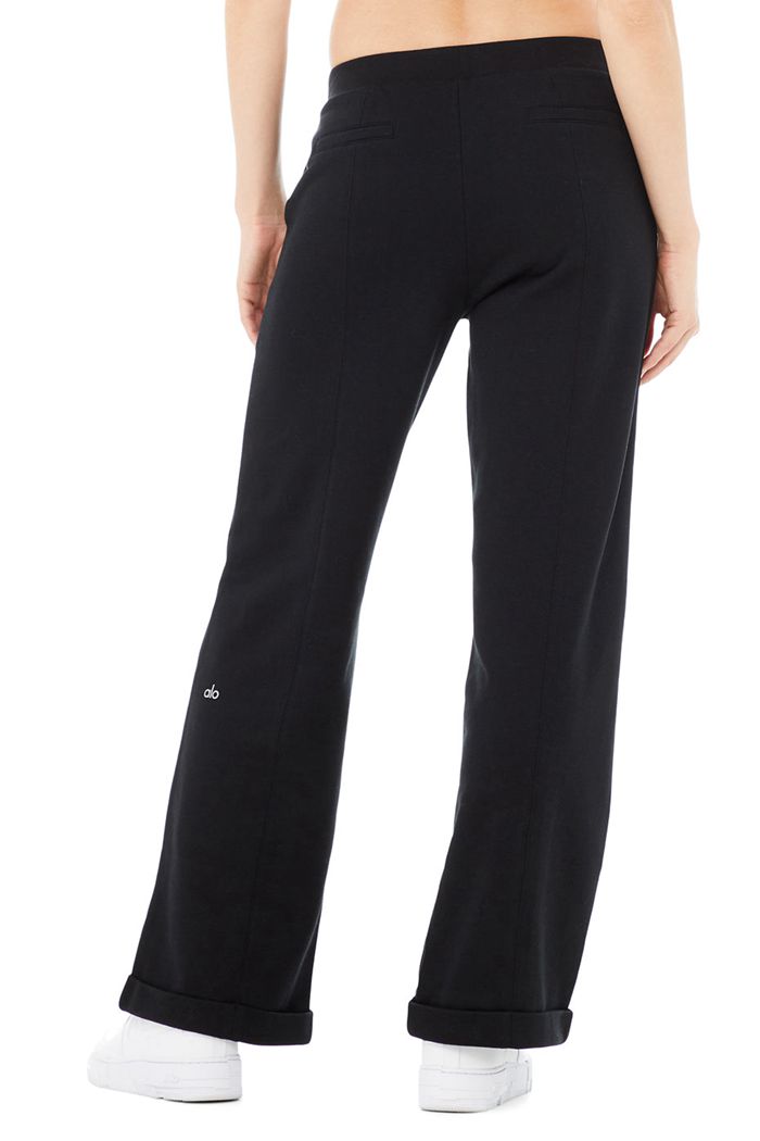 Pantalones Alo Yoga High-Cintura Anchos Leg Mujer Negros | 175849BMP