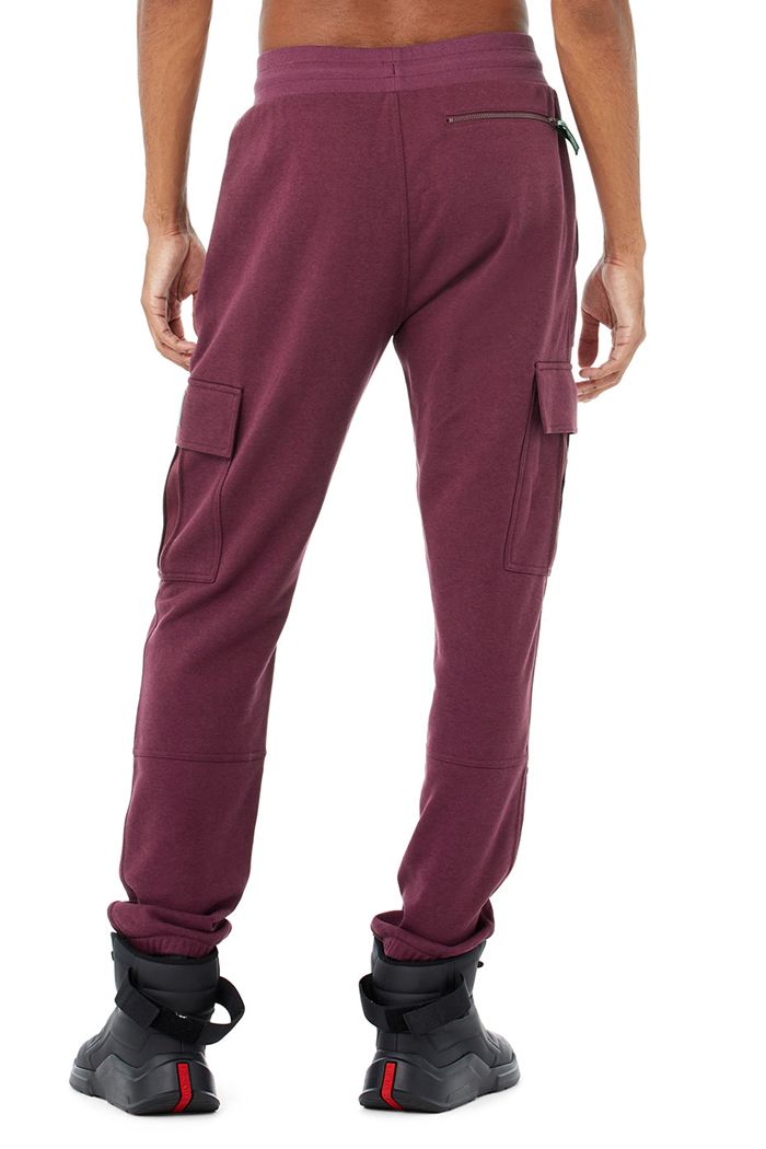 Pantalones Alo Yoga Highline Cargo Sweat Hombre Rojos | 158946SJU