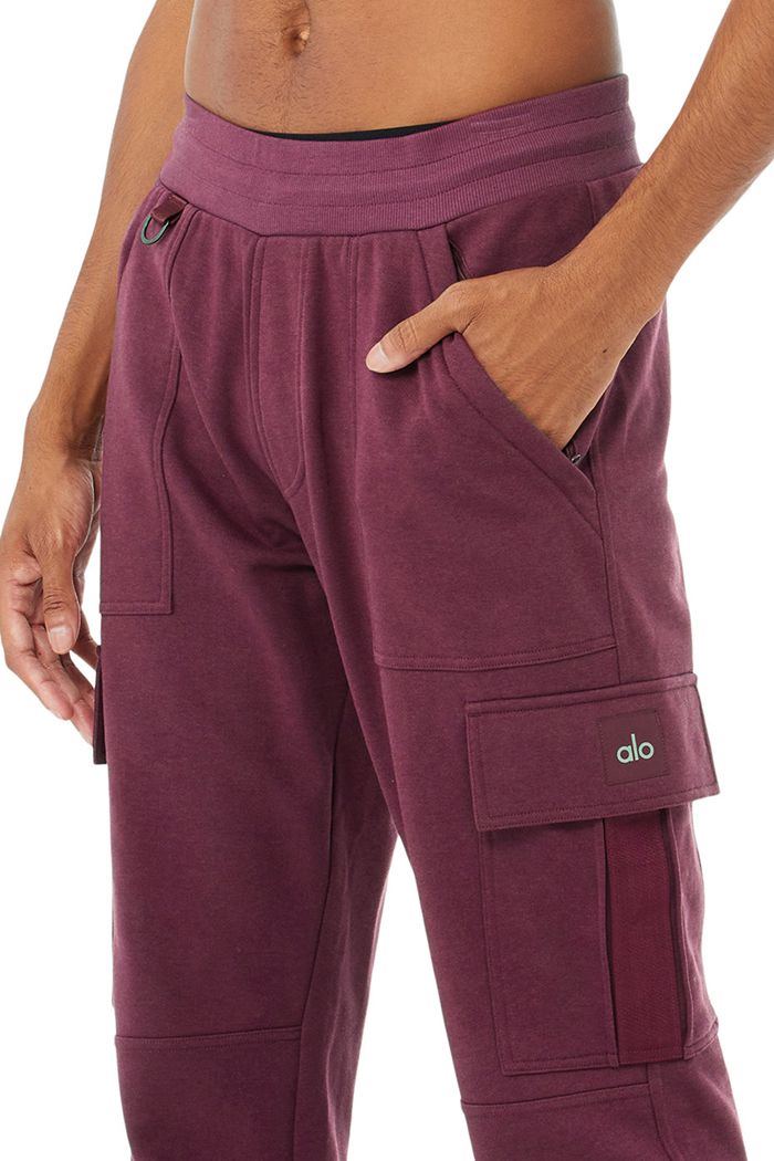 Pantalones Alo Yoga Highline Cargo Sweat Hombre Rojos | 158946SJU