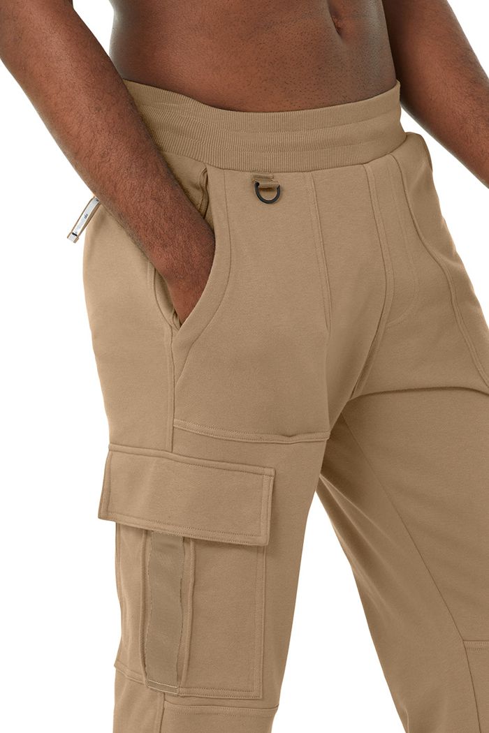 Pantalones Alo Yoga Highline Cargo Sweat Hombre Marrom | 618249PIQ